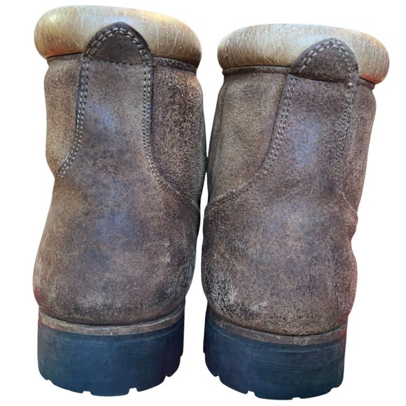 Vintage Vasque Brown Suede Leather Hiking Mountaineering Boots Men 14 Italy 7506 main image 6